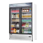image of Everest EMSGR48 53" Merchandiser Refrigerator, Two Swing Door, White Exterior, 50.0 cu. ft. - Open box