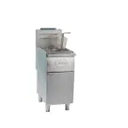 image of Globe GFF35G 15" Full Pot Floor Model Natural Gas Fryer w/ 35-lb Capacity, 2 Baskets - Open Box