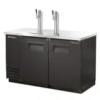 image of True TDD-2-HC 58" Solid Swing Door Direct Draw Beer Dispenser with 2 Taps & 2 Keg Capacity - Open box