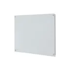 image of AARCO Products 6WGB2436NT Glass Markerboard, Wall‑Mount, 36" x 24", High‑Gloss White, Four Standoffs