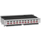 image of Wolf ACB60 62" Countertop Heavy Duty Gas Radiant Charbroiler w/ (11) Burners, 187.000 BTU