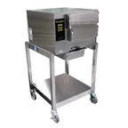 image of AccuTemp E32403D110 SGL 3 Pan Electric Boilerless Convection Steamer w/ Stand, Connectionless