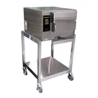 image of AccuTemp E32403E110 SGL 3 Pan Electric Boilerless Convection Steamer w/ Stand, Plumbed, 240V