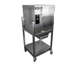 image of AccuTemp N61201D060 SGL 6 Pan Gas Boilerless Convection Steamer w/ Stand, Connectionless, 60.000 BTU