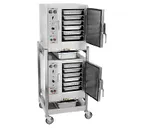 image of AccuTemp S62401D060 DBL Electric Convection Steamer w/ 2 Compartments, Boilerless, Floor