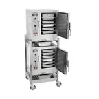 image of AccuTemp S64803D140 DBL Electric Boilerless Convection Steamer w/ 2 Compartments, 12 Pan, Vacuum Technology