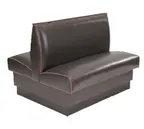 image of American Tables & Seating AD-36 GR4 46"L Double Plain Back, Fully Upholstered Booth, 36" Height