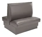 image of American Tables & Seating AD-42-D GR4 30"L Double Deuce Plain Back, Fully Upholstered Booth, 42" Height