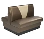 image of American Tables & Seating AD-42VN-D GR4 30"L Double Deuce V Shape Back, Fully Upholstered Booth, 42" Height