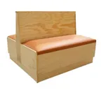 image of American Tables & Seating AD36-WBB-PS GR4 46"L Double Bead Board Back, Wood Platform Seat Booth, 36" Height