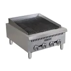 image of Black Diamond BDCTC-24 24" Countertop Gas Charbroiler w/ (4) Burners, 80.000 BTU