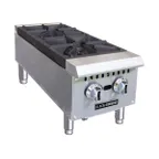 image of Adcraft BDCTH-12 12" Countertop Heavy Duty Gas Hotplate with (2) Burners, Manual Controls, 50.000 BTU