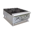 image of Adcraft BDCTH-24 24" Countertop Heavy Duty Gas Hotplate with (4) Burners, Manual Controls, 100.000 BTU