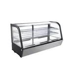 image of Black Diamond BDRCTD-200 48" Full Service Countertop Refrigerated Display Case with Sliding Glass Door, 2 Shelves - 7 cu. ft. / 340 w