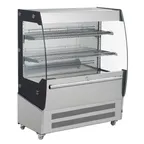 image of Black Diamond BDVACM-200 36" Vertical Air Curtain Merchandiser, Stainless Steel, 2 Shelves, 7 cu. ft.