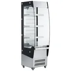image of Black Diamond BDVACM-220 19" Vertical Air Curtain Merchandiser, Stainless Steel, 3 Shelves, 7.76 cu. ft.