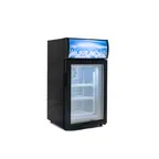 image of Black Diamond CDFZ-1D/1.4 - 16" Glass Door Freezer, 1.4 cu ft, Black Steel, LED, R290, 110V NEMA 5-15P
