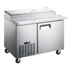 image of Grista GRPZ-1D 50" 1-Section Refrigerated Pizza Prep Table, 10 cu. ft.