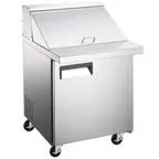 image of Grista GRSLM-1D 27" One Section Sandwich / Salad Prep Table w/ 1 Door, 6 pans, 6 cu. ft.