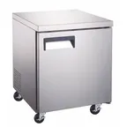 image of Grista GRUCFZ-27 27" 1-Section Undercounter Freezer w/ Solid Door, 6.3 cu. ft.