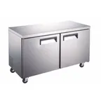 image of Grista GRUCFZ-48 48" 2-Section Undercounter Freezer w/ 2 Solid Doors, 12 cu. ft.