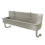 image of Advance Tabco 19-18-23EF 23" Wall Mounted Multi-Station Hand Sink with e-Faucet - 16 gauge