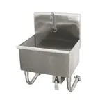 image of Advance Tabco 19-18-23KV 23" Wall Mounted One-Station Hand Sink without Faucet - Single Knee Valve