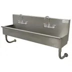 image of Advance Tabco 19-18-40-F 40" Wall Mounted Multi-Station Hand Sink with Faucet - 16 gauge