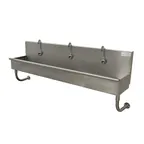 image of Advance Tabco 19-18-60EFADA 60" Wall Mounted Multi-Station Hand Sink with e-Faucet - 16 gauge