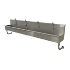 image of Advance Tabco 19-18-80EF 80" Wall Mounted Multi-Station Hand Sink with e-Faucet - 16 gauge