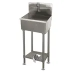 image of Advance Tabco 19-FM-23FV 23" Freestanding One-Station Hand Sink without Faucet-Single Foot Valve