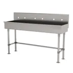 image of Advance Tabco 19-FM-60-ADA 60" Freestanding Multi-Station Hand Sink without Faucet - 16 gauge