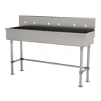 image of Advance Tabco 19-FM-60 60" Freestanding Multi-Station Hand Sink without Faucet - 16 gauge