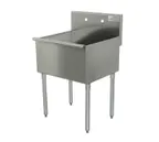 image of Advance Tabco 6-1-24 24" One Compartment Sink, 24"W x 21"L Bowl Without Drainboards