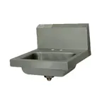 image of Advance Tabco 7-PS-20-NF 17" Wall Mounted Hand Sink without Faucet- 20 gauge
