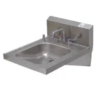image of Advance Tabco 7-PS-25 20" Wall Mounted Hand Sink with Wrist Faucet & Soap Dispenser - 18 gauge
