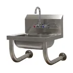 image of Advance Tabco 7-PS-64 17" Wall Mounted Hand Sink with Faucet - 20 gauge