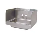 image of Advance Tabco 7-PS-66-NF 17" Wall Mounted Hand Sink without Faucet - 20 gauge