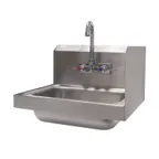 image of Advance Tabco 7-PS-66R 17" Wall Mounted Hand Sink with Faucet & Right Splash - 20 gauge
