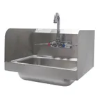 image of Advance Tabco 7-PS-66W-X 17" Wall Mounted Hand Sink with Wrist Faucet - 20 gauge / flyer