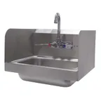 image of Advance Tabco 7-PS-66W 17" Wall Mounted Hand Sink with Wrist Faucet - 20 gauge