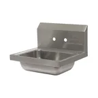 image of Advance Tabco 7-PS-70 17" Wall Mounted Hand Sink without Faucet - 20 gauge