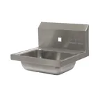 image of Advance Tabco 7-PS-71 17" Wall Mounted Hand Sink without Faucet - 20 gauge