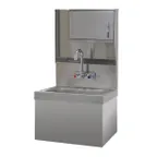 image of Advance Tabco 7-PS-727 17" Wall Mounted Hand Sink with Faucet, Soap & Towel Dispenser