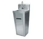image of Advance Tabco 7-PS-91 17" Pedestal Mounted Hand Sink with e-Faucet - 20 gauge
