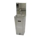 image of Advance Tabco 7-PS-95 17" Pedestal Mounted Hand Sink w/Hands Free Faucet,One Foot Valve & Dispensers