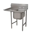 image of Advance Tabco 9-1-24-18L 40" One Compartment Sink, 16"W x 20"L Bowl With Left-Hand Drainboards