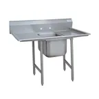 image of Advance Tabco 93-81-20-24RL 70" One Compartment Sink, 20"W x 28"L Bowl With 2 Drainboards