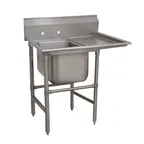 image of Advance Tabco 94-21-20-18R 44" One Compartment Sink, 20"W x 20"L Bowl With Right-Hand Drainboards