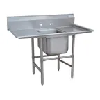 image of Advance Tabco 94-81-20-36RL 94" One Compartment Sink, 20"W x 28"L Bowl With 2 Drainboards